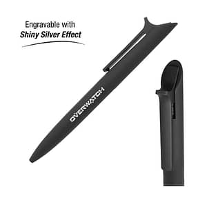 Black Rubberized Metal Pens